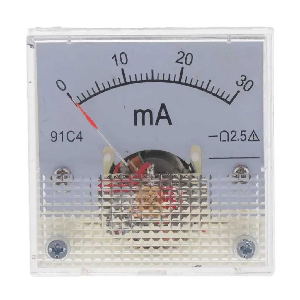 Durable Plastic DC Ammeter Analog Ammeter Current Testing Tools