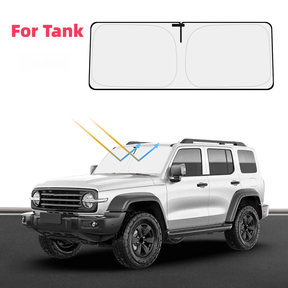 

Car Windshield Sun Shade Covers Visors Auto Front Window Sunscreen For Tank 300 500 700 2020- 2023 2024 Sunshade Accessories
