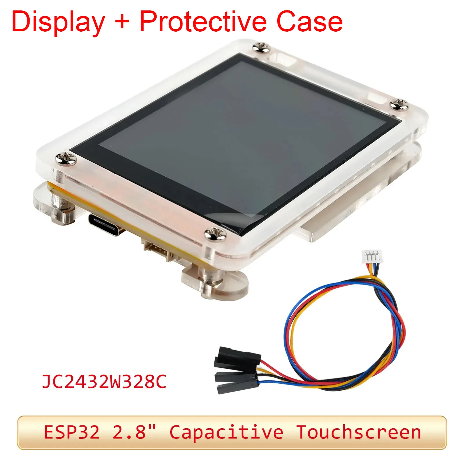 ESP32 2.8'' Capacitive Touchscreen JC2432W328C WIFI+Bluetooth Module ST7789 Driver ISP LCD Display with Protect Case for Arduino