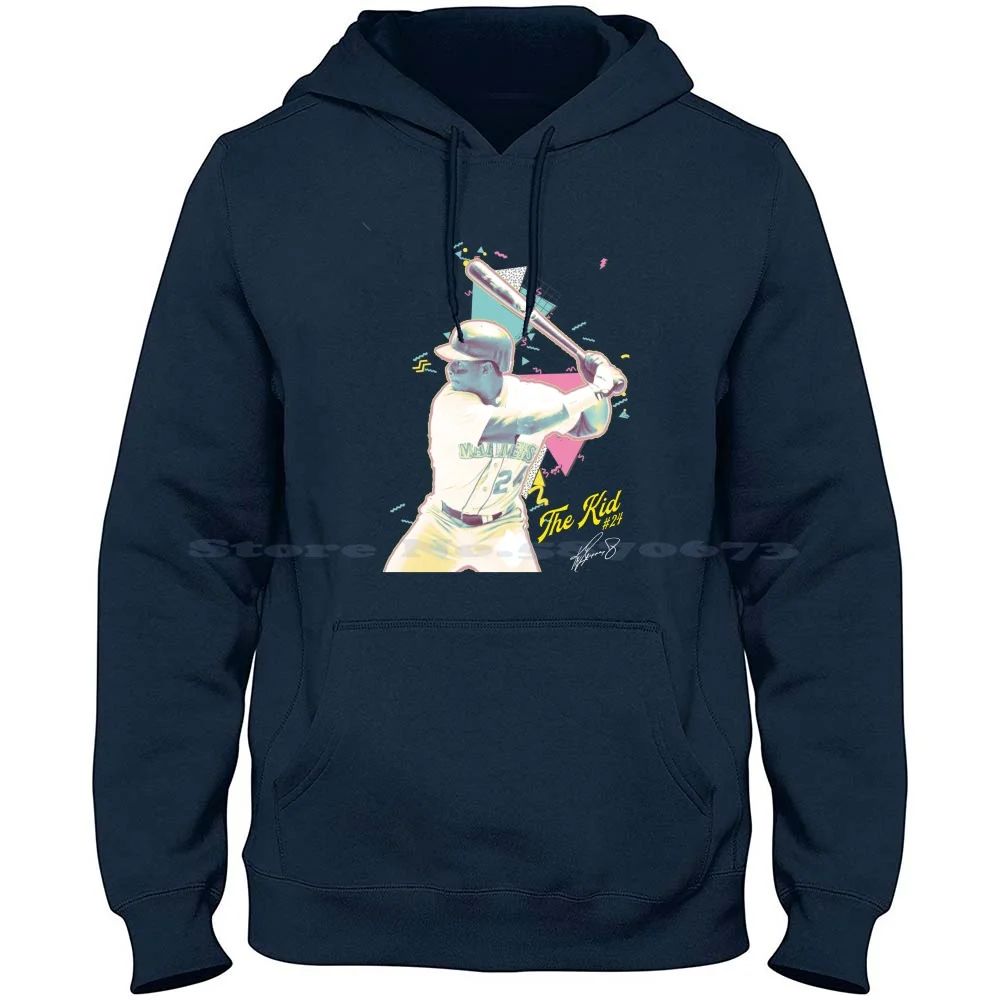Vintage Ken Griffey Jr The Kid Baseball Signature Retro 80S 90S Bootleg Rap Style 100% Cotton Hoodie T Shirt Ken Griffey Jr The