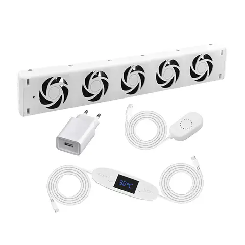 5 난방 벽난로 용 스마트 라디에이터 팬 지능형 냉각 환기 DC 5V/2A 1.65W 온도 센서 EU 난방 홈