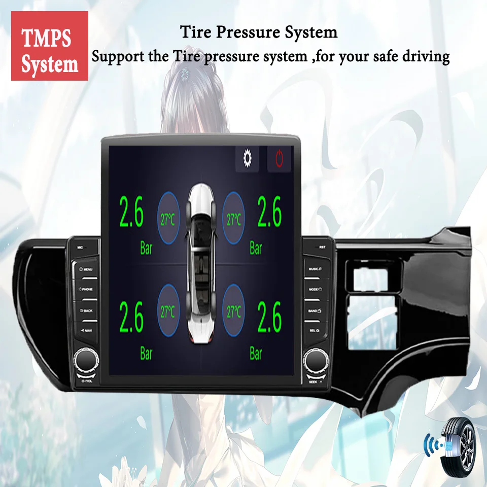 8Core Android 14 8G 128G Car Gps Navi Monitor Music Video Audio Head Unit For Aqua 2011 - 2017 CarPlay Auto 4G Lte WiFi RDS DAB+