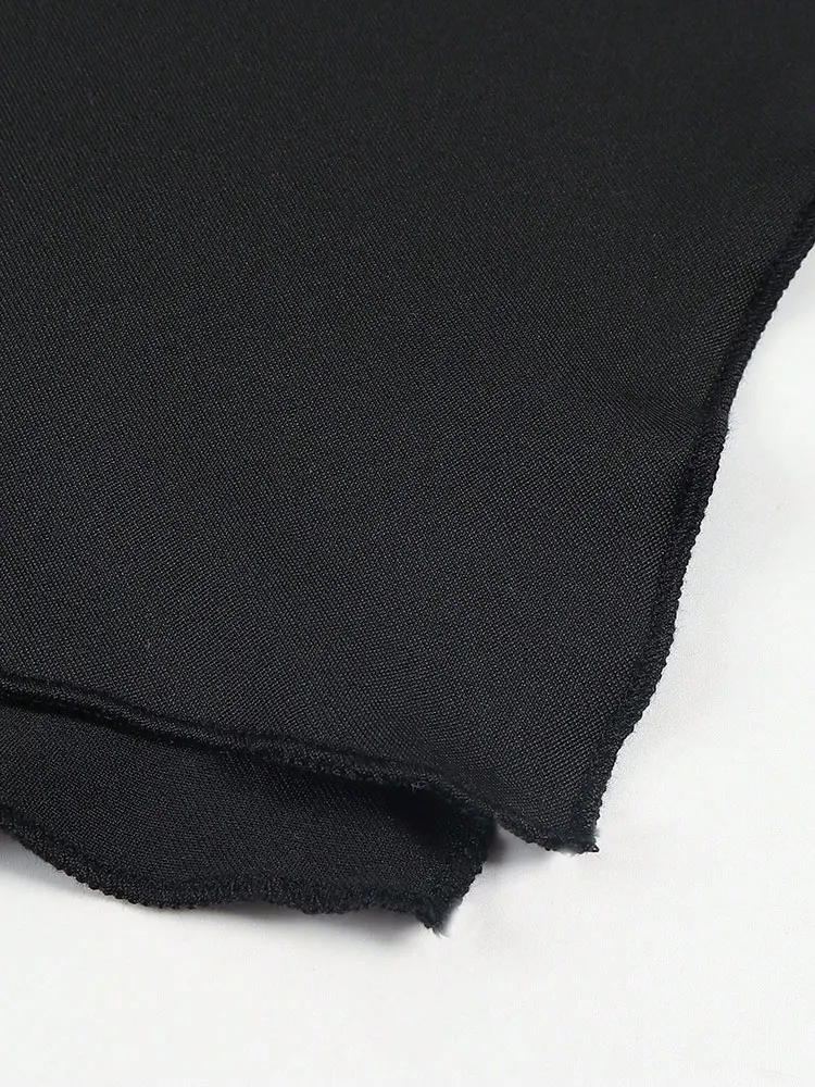 Nuevo vestido Retro negro con dobladillo asimétrico y manga larga con cuello en V para mujer, vestido largo elegante para fiesta, vestidos de noche ajustados para salir de graduación