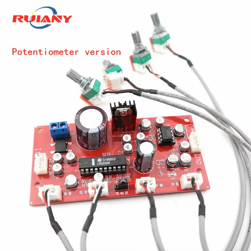 LM1036 tone board with front stage amplification single power supply