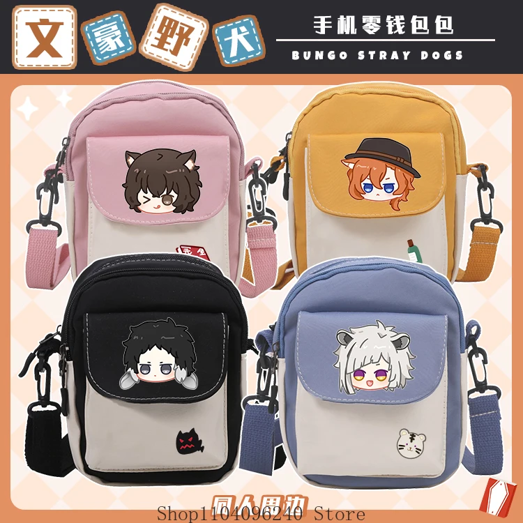 

Nakahara Chuya Dazai Osamu Akutagawa Ryunosuke Edogawa Ranpo Anime Cosplay Itabag Crossbody Bag Mobile Phone Coin Purse Bag