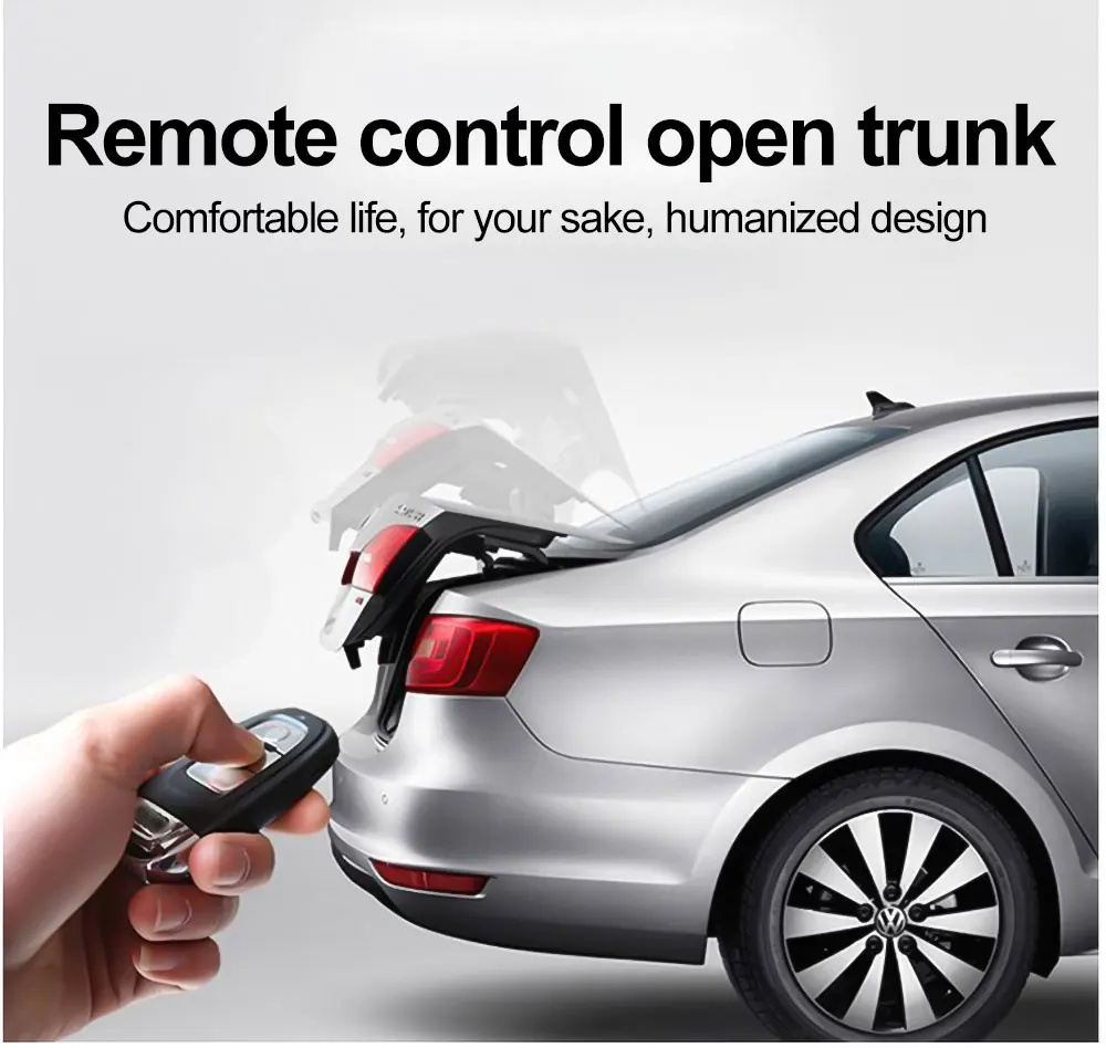 Universal Remote Smart Key with LCD Display Start Stop Button PKE Keyless Access Automatic Trunk Opening Function