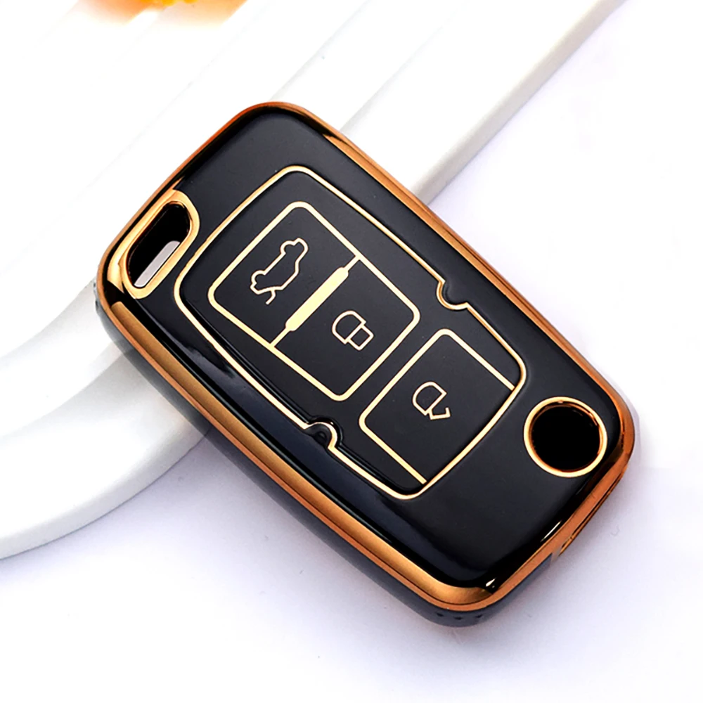 Folding TPU Remote Car Key Case Cover for Geely Emgrand EU 7 EC7 EC715 EC718 EC7-RV EC715 EC718-RV GC5 GC6 EC8 SL Keychain