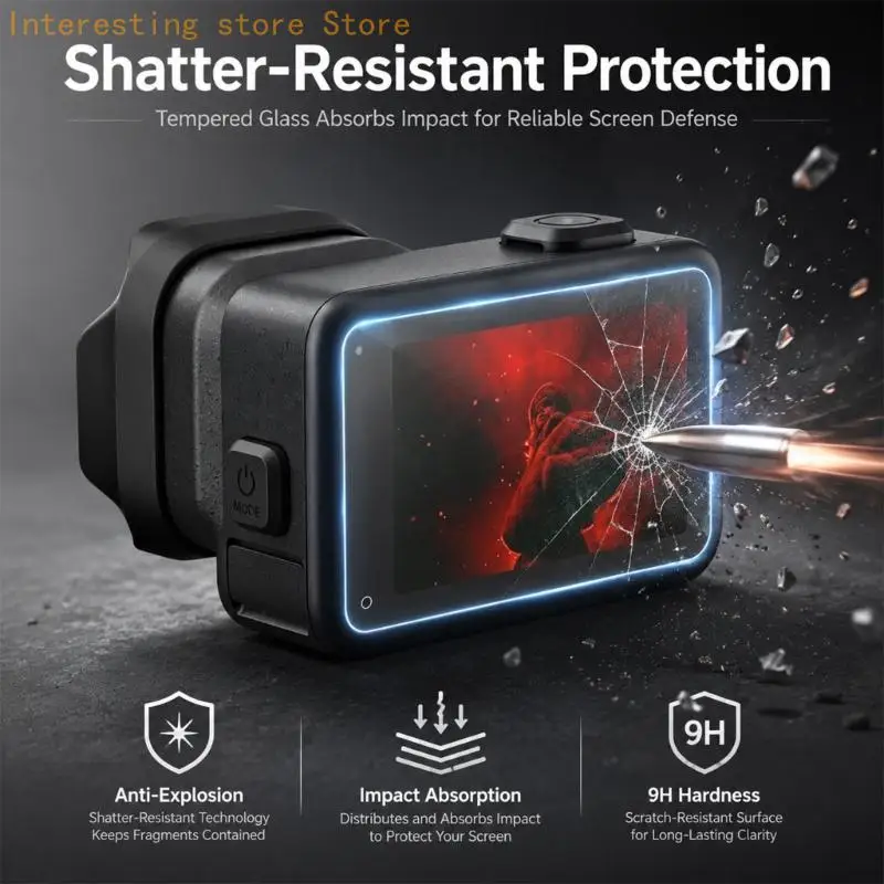 Kamera-Bildschirm-Schutzfolie aus gehärtetem Glas für MISSION1/1Pro, dünnes, klares Hartglas-Schutzset für die Aufnahme 55KC – Detail 4