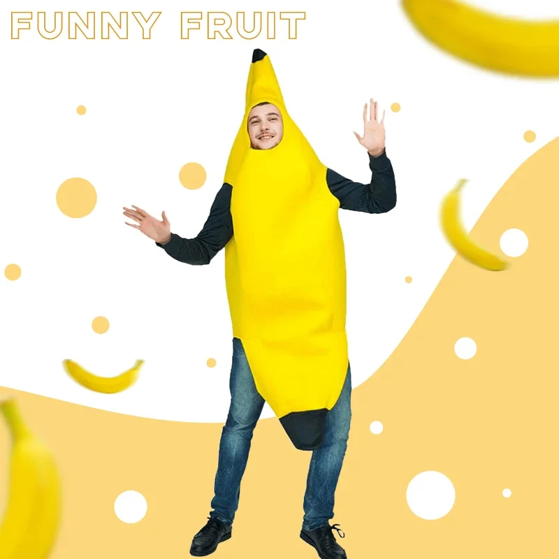 애니메이션 성인 unisex 재미 있은 바나나 정장 노란색 의상 빛 할로윈 과일 멋진 할로윈 파티 축제 댄스 복장 의상