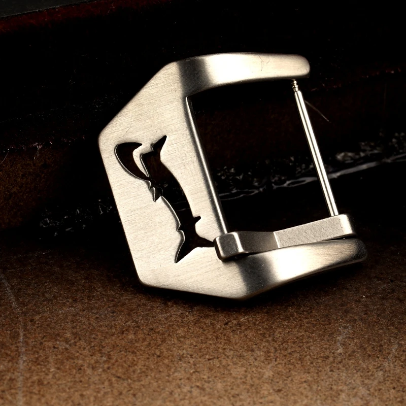 304 stainless steel buckle, 20 22 24MM genuine leather strap buckle, matte brushed strap accessory buckle image 3