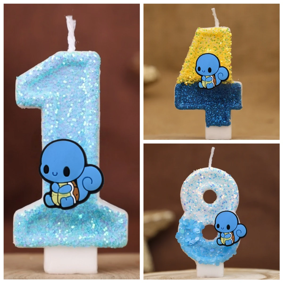 Pokemon Monster Digitale Kerze Kinder Geburtstag Kuchen Dekoration Cartoon Anime Figur Liefert Party Zubehör Weihnachten Geschenke