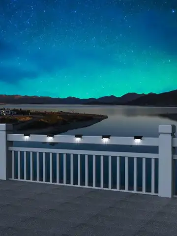 1-20PCS Warm White LED Solar StepLamp Path Stair Outdoor Garden Lights Waterproof Balcony Light Decoration for Patio Fence Light