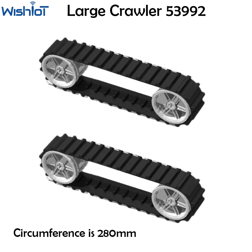 MOC Large Track Tank Crawler Wheels Tire 53992 13972 56145 compatibile con legoeds Building Blocks accessori per veicoli per camion