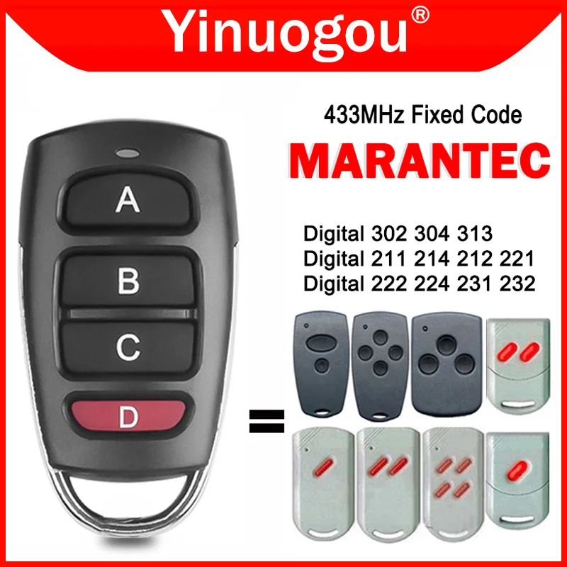 Imagem -01 - Nova Marantec Digital 302 313 304 211 212 214 221 222 224 231 232 Porta da Garagem Controle Remoto 433.92mhz Controle Remoto Copiadora Chave nova marantec digital 302 313 304 211 212 214 221 222 224 231 232 porta da garagem controle remoto 43392mhz controle remoto copiadora chave 01