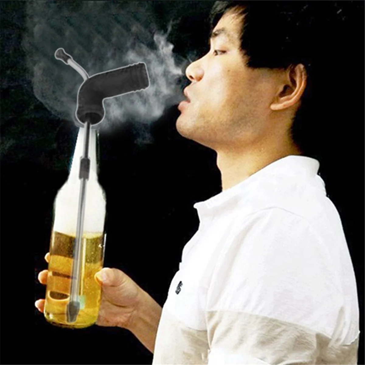 Beer Snorkel Straw Beer Bong Funnel Slammer Snorkel Drinking Beer Bar Tools Festivals Party Dispenser Black