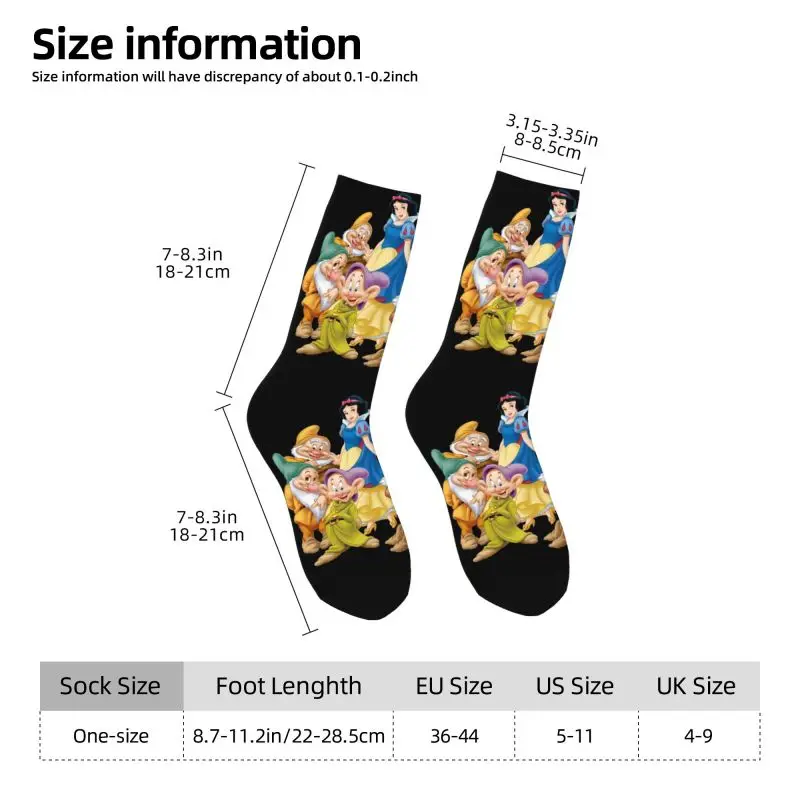 جوارب كرتونية مخصصة بيضاء ثلجية والأقزام السبعة للرجال والنساء ، جوارب طاقم عصرية دافئة #6