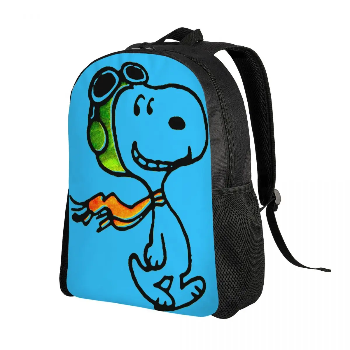 Mochila personalizada Snoopys Flying Ace feminina masculina casual para bolsas escolares universitárias