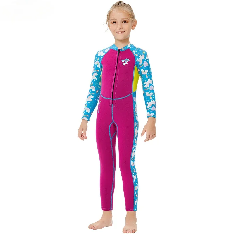 Kid's Surfing Wetsuits 2.5MM Full Body Thermal Long-Sleeved Swimwear