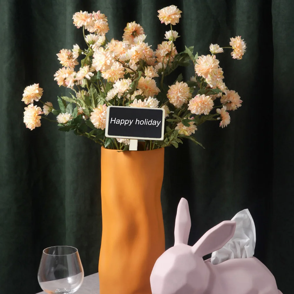 

20Pcs Mini Wooden Chalkboard Topper Plant Signs Message Boards Reusable Garden Markers Blackboard Topper Chalkboard Picks