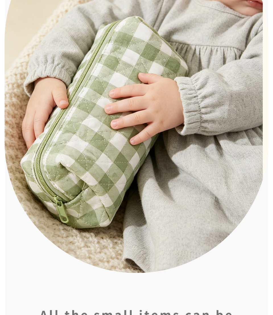 Elinfant 1 Stück Aufbewahrungsorganizer-Tasche Gesteppte Kosmetiktasche mit Blumenmuster Große Reise-Kosmetiktasche Ästhetische Make-up-Tasche – Detail 4