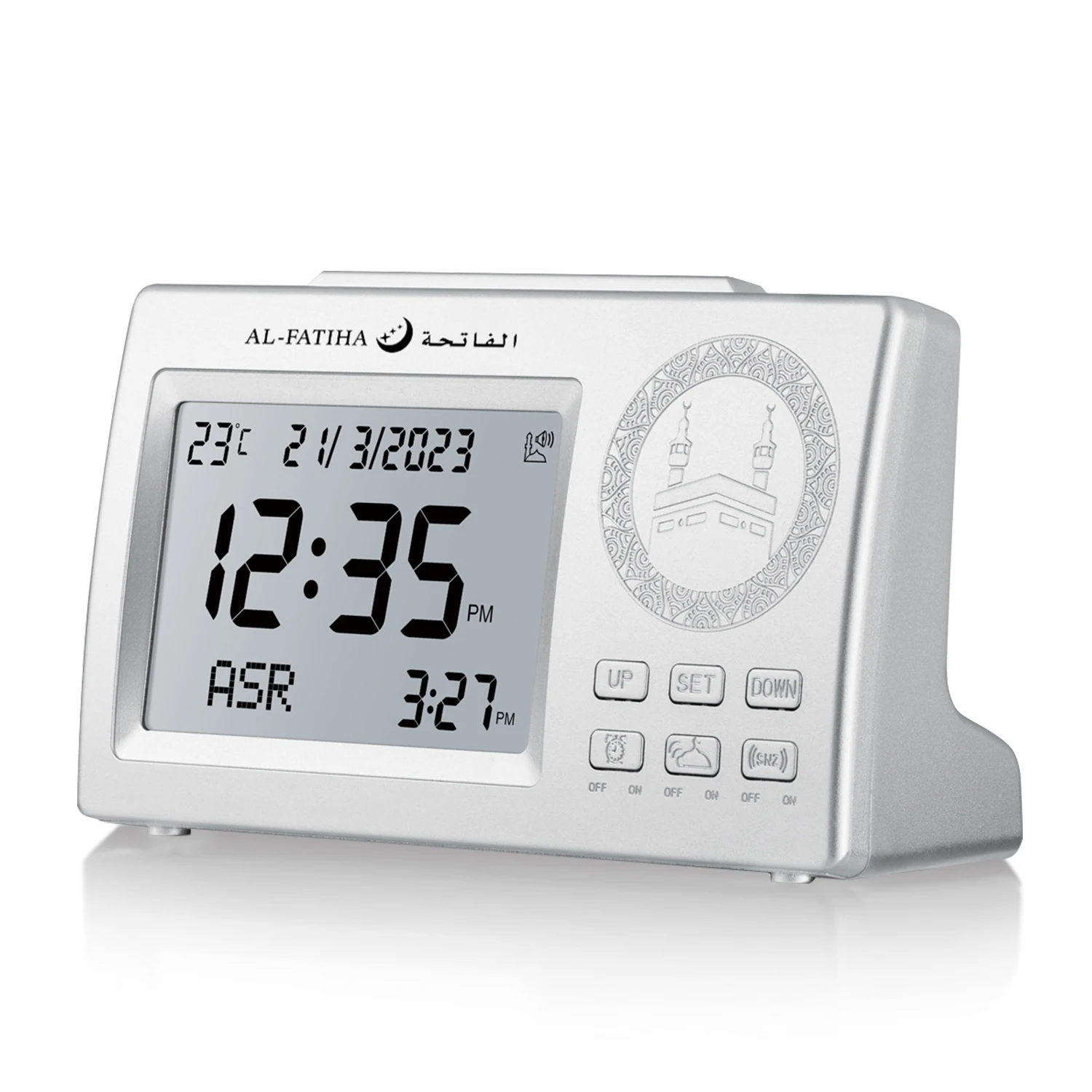 Muslim Azan Clock, Azan Table Prayer Clock with LCD Display, Azan Alarm Clock, Home/Office/Mosque Digital Azan Clock