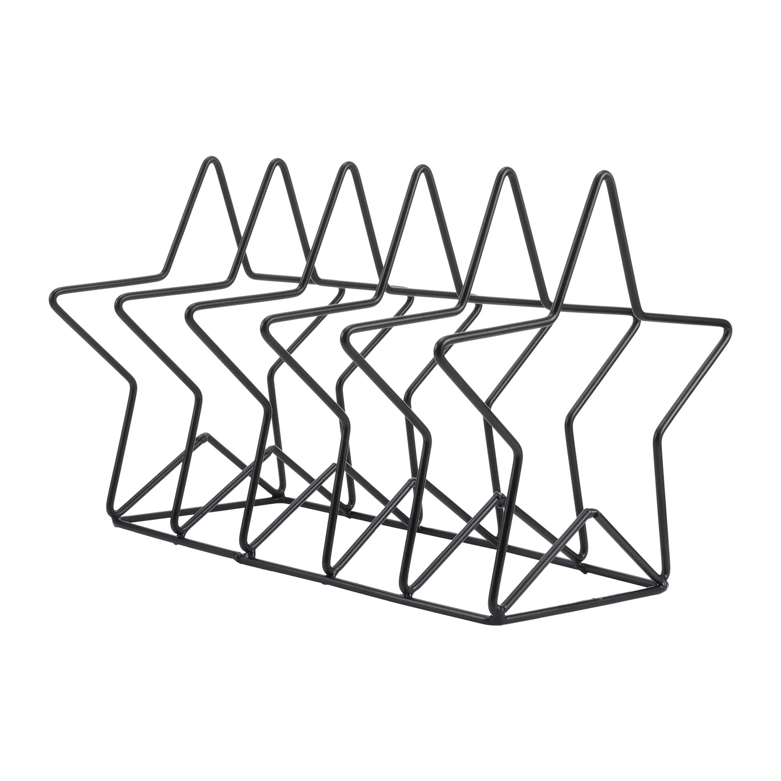 1pc Star Shaped Bookend Iron Wire Holder For Desktop Magazine Storage Rack Home Office Decor Metal Bookshelf Organizer Stand