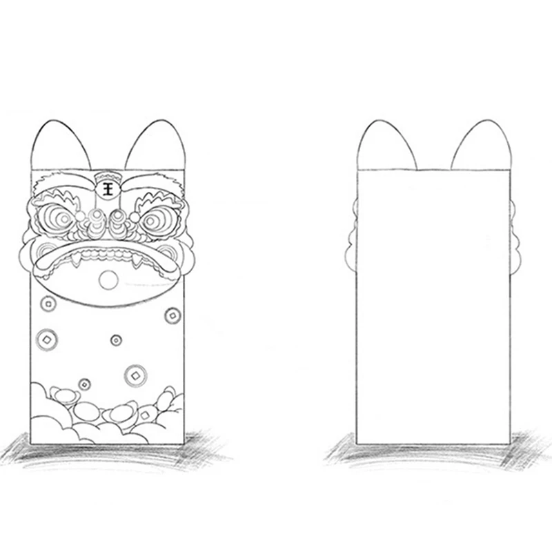 1 Stuks 2022 Tijgerjaar Canvas Borduurwerk Rode Pakjes Lentefestival Nieuwjaarsgeschenk Rode Envelop