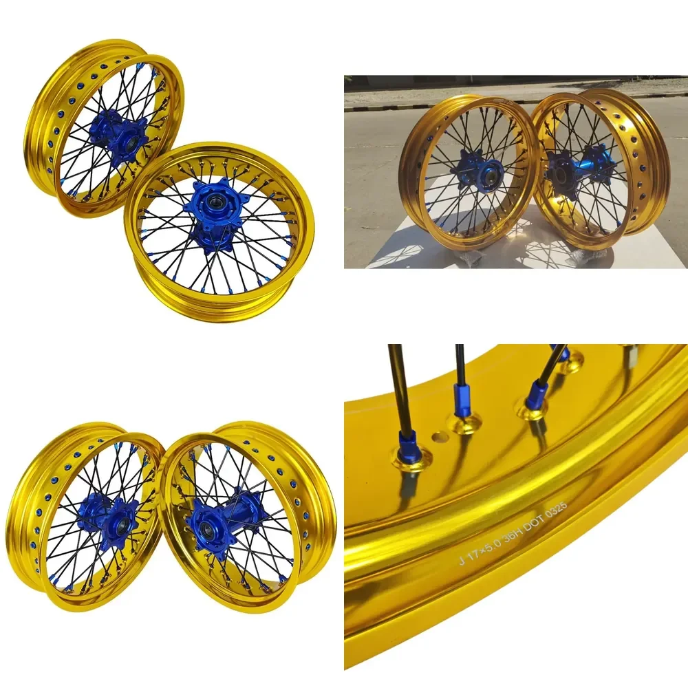 【2026 New Design】 High Performance 17 Inch Alloy Supermotard Wheels Supermoto Wheels Motorcycle Wheels