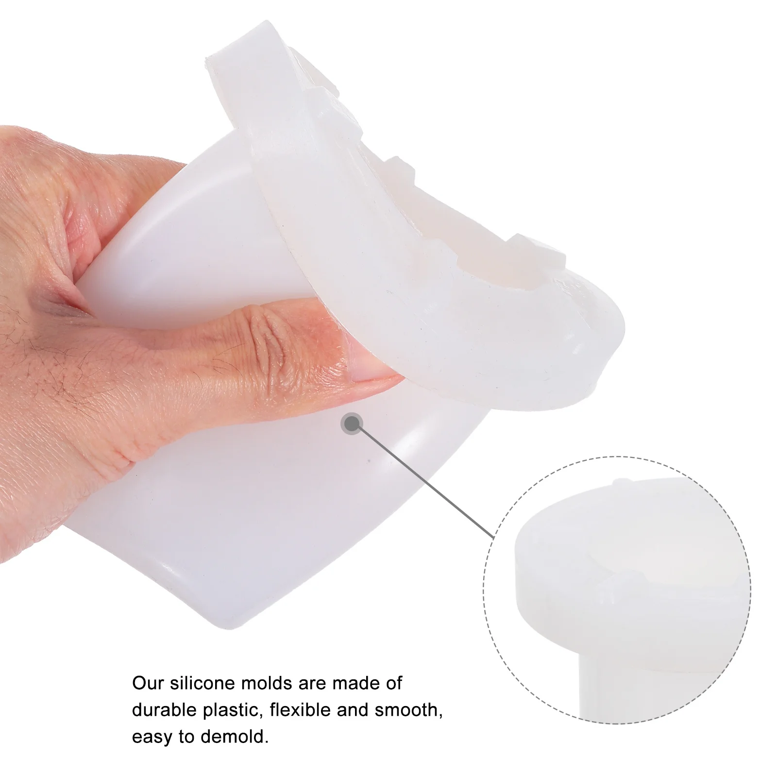 

Flexible Plastic Cylinder Mold Hollow Design for DIY Scented Handicrafts Smooth Demolding Craft Supplies