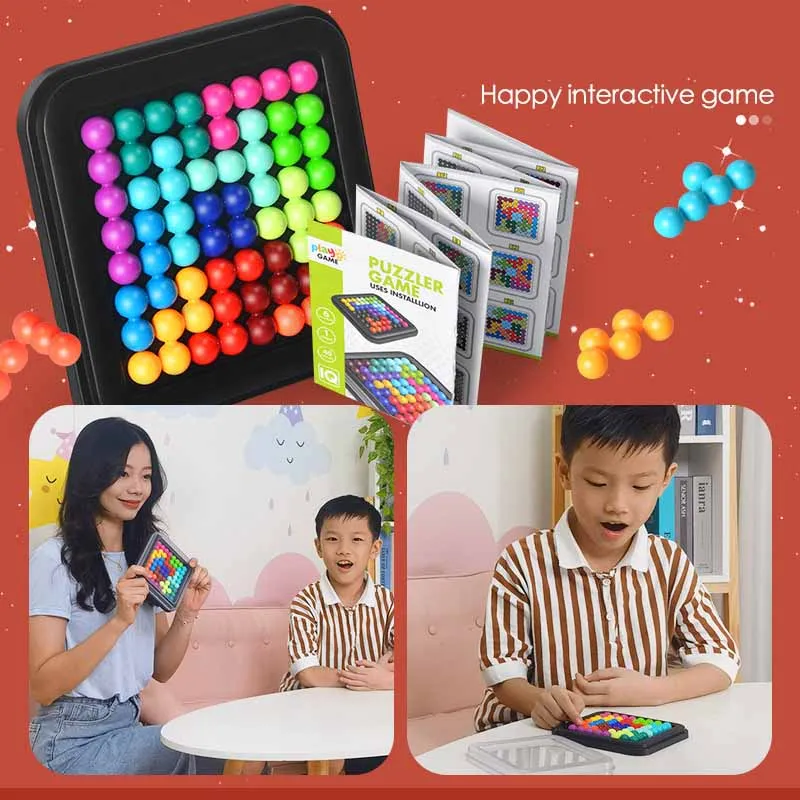 Criativo Magia Beads Puzzle Brinquedos para Crianças, Raciocínio Lógico, Pensando Treinamento, DIY Desktop Game