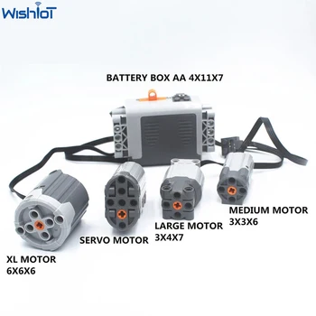 5pcs MOC Power Functions Pack 8881 AA Battery Box 8883 88803 8882 88804 M L XL Servo Motor for legoing Building Blocks Train Car