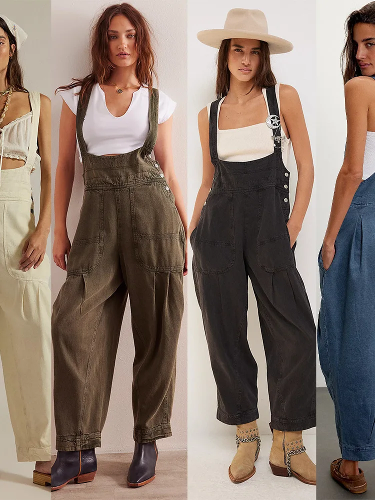 ملابس نسائية من Street Sle من قماش الدنيم فضفاضة تناسب عالية الخصر سراويل ثي الدنيم باللون الأزرق مقاومة للاهتراء وقابلة للتنفس