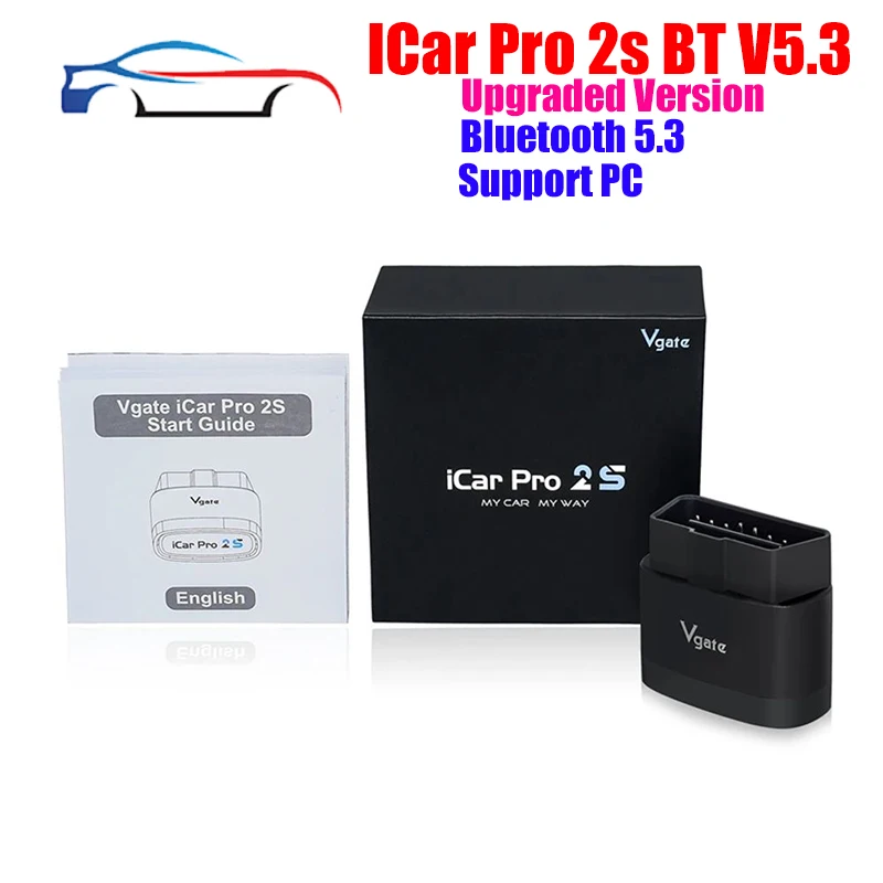 NEW Vgate iCar Pro 2S ELM327 Bluetooth 5.3 V2.3 Car OBD Scanner Upgraded EV Auto Diagnostic Tool BimmerCode for IOS Android PC