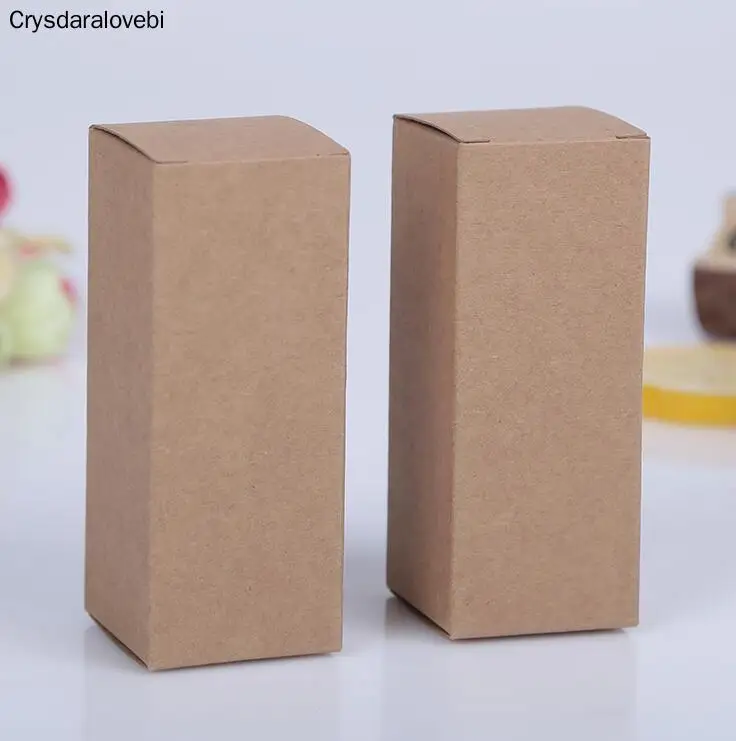 100pcs 6 sizes 10ml/20ml/30ml/50ml/100ml White Black Kraft Paper Lipstick Essential oil Box Dropper Bottle Cosmetics Gift paper