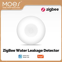 MOES Tuya ZigBee Smart Water Leak Sensor Flood Alarm Detector for Home Overflow Protection Remote App Control