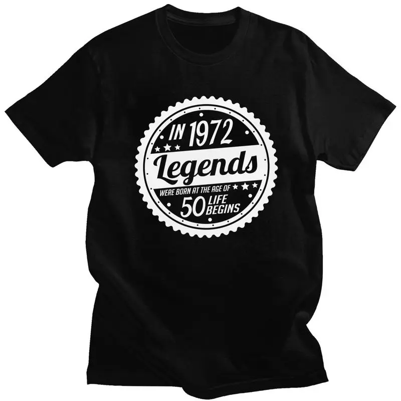 Custom Kawaii Made In 1972 Legends T Shirt Men Short Sleeve Were Born 50th Birthday T-shirt Summer Tee Cotton Oversized Tshirt