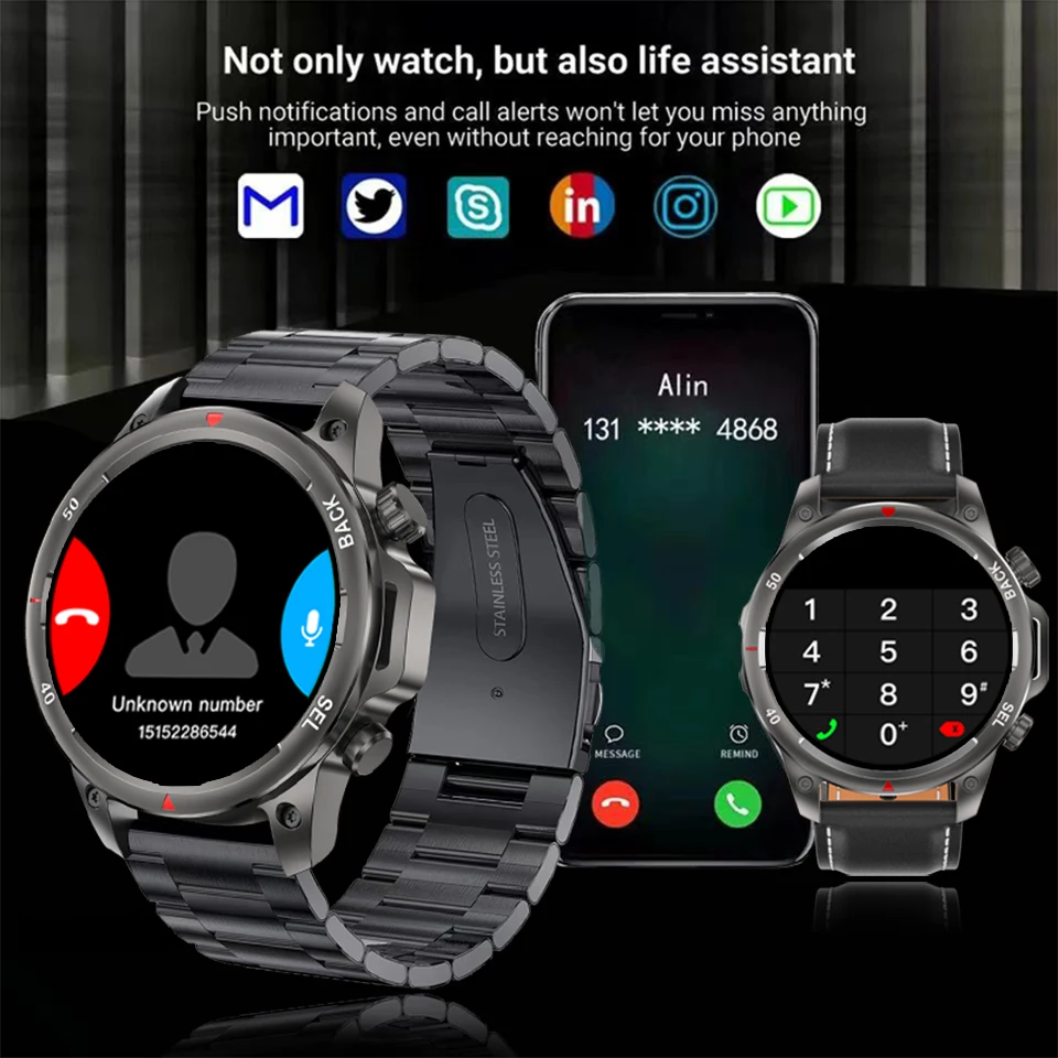 Huawei-reloj inteligente para hombre, Smartwatch resistente al agua IP67 con GPS, pantalla HD de x 360 360, control del ritmo cardíaco, Bluetooth,