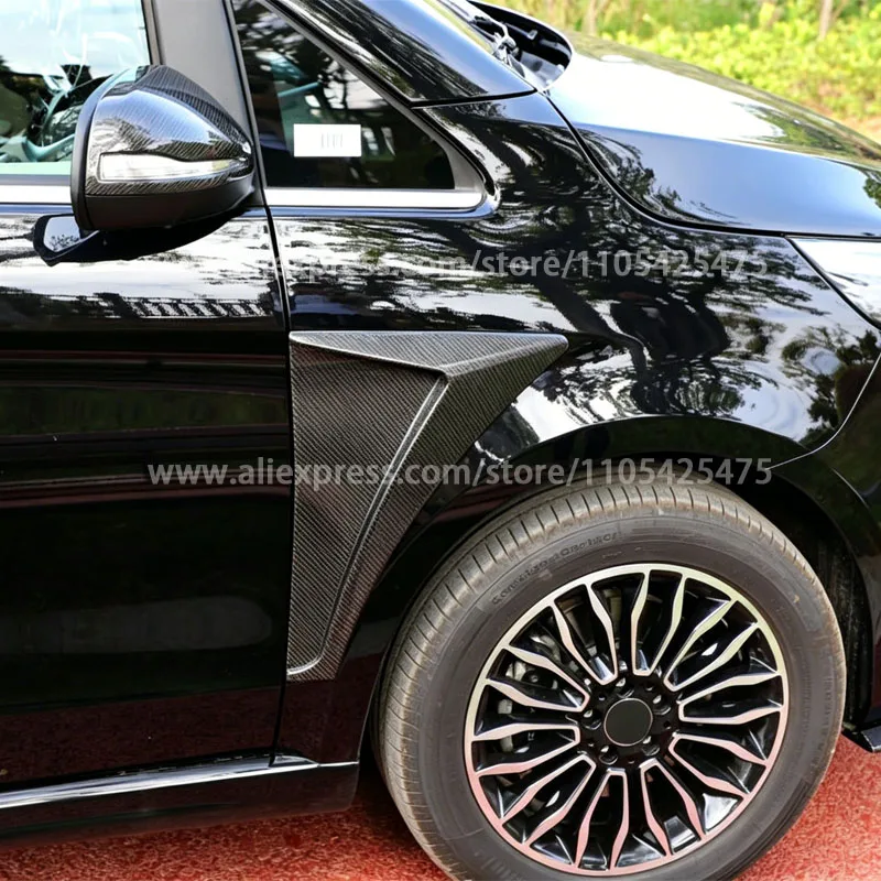 Dry Carbon Fiber W447 Fender Vents Trims for Mercedes Benz Vito V220 V250 16-18 Body Side Panels Fender Engine Panel Decoratio