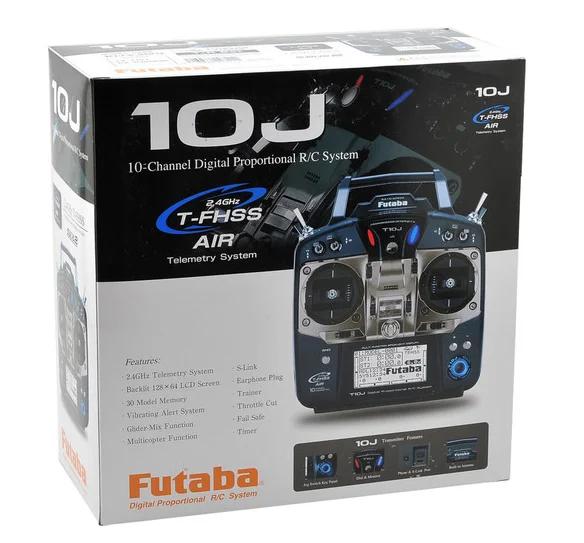 Original NEW in box Futaba T10J 10J 10-Channel 2.4GHz 2.4G Air T-FHSS S-FHSS Radio Transmitter R3008SB receiver  TX RX for RC thumbnail 4