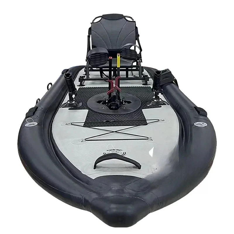 

high quality Drop Kayak On Top Inflatle Boat With Pedal Drive System Fishing Rod Holder