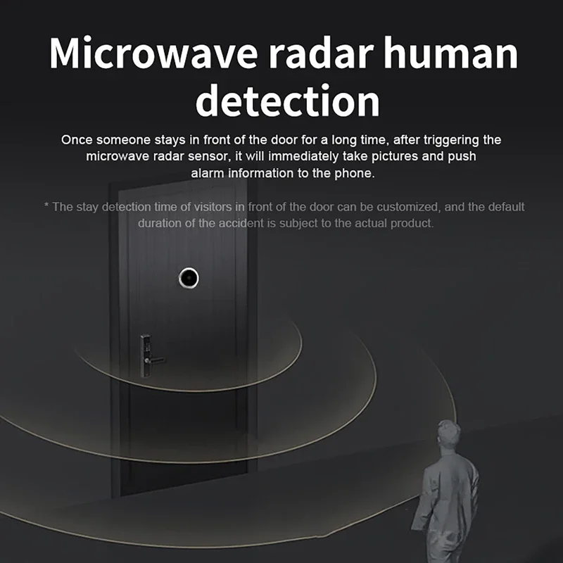 Tuya WiFi Wireless Doorbell HD Surveillance Camera PIR Motion Detection Night Vision 4.3 Inch Rechargeable Video Door Bell