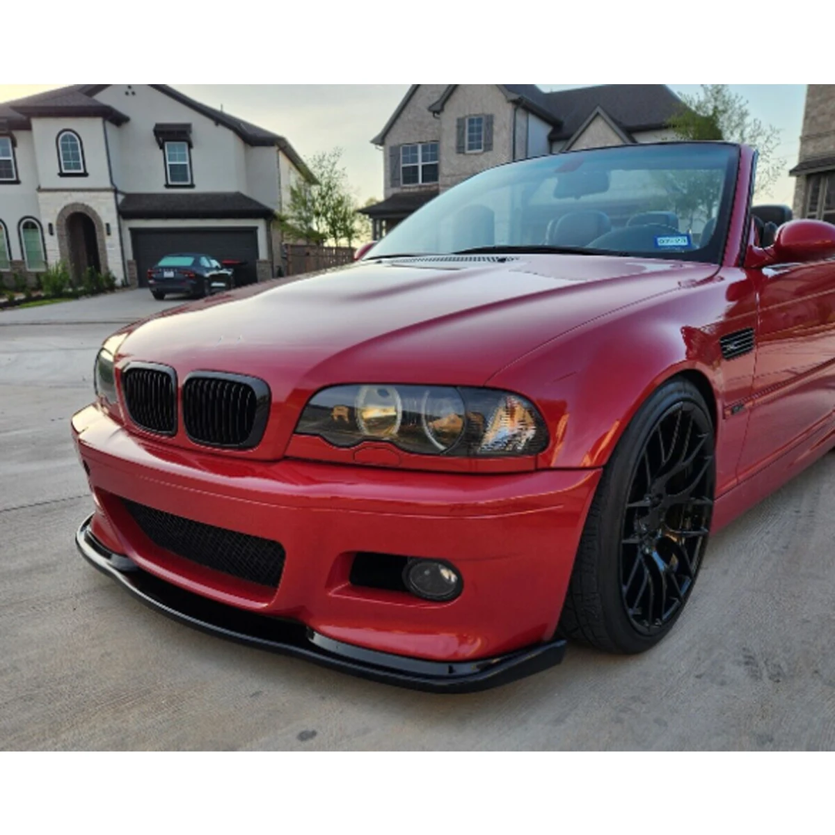 المصد الأمامي الشفاه الفاصل صالح لسيارات BMW E46 4Dr 325i 330i M Sport 2002-05 لامع أسود الجبهة الفاصل الشفاه المفسد H Style Magickit