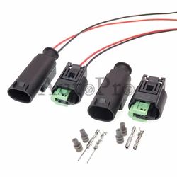 1 Set 2 Hole 968405-1 AC Assembly Auto Reversing Radar Sensor Connector 1-967644-1 Car Waterproof Socket For BMW 1-967570-3