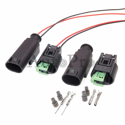 Imagen 1 del producto Conector de Sensor de Radar de marcha atrás para automóvil, enchufe impermeable automático para BMW 1-968405-3, 1 Juego, 2 agujeros, 967644-1
