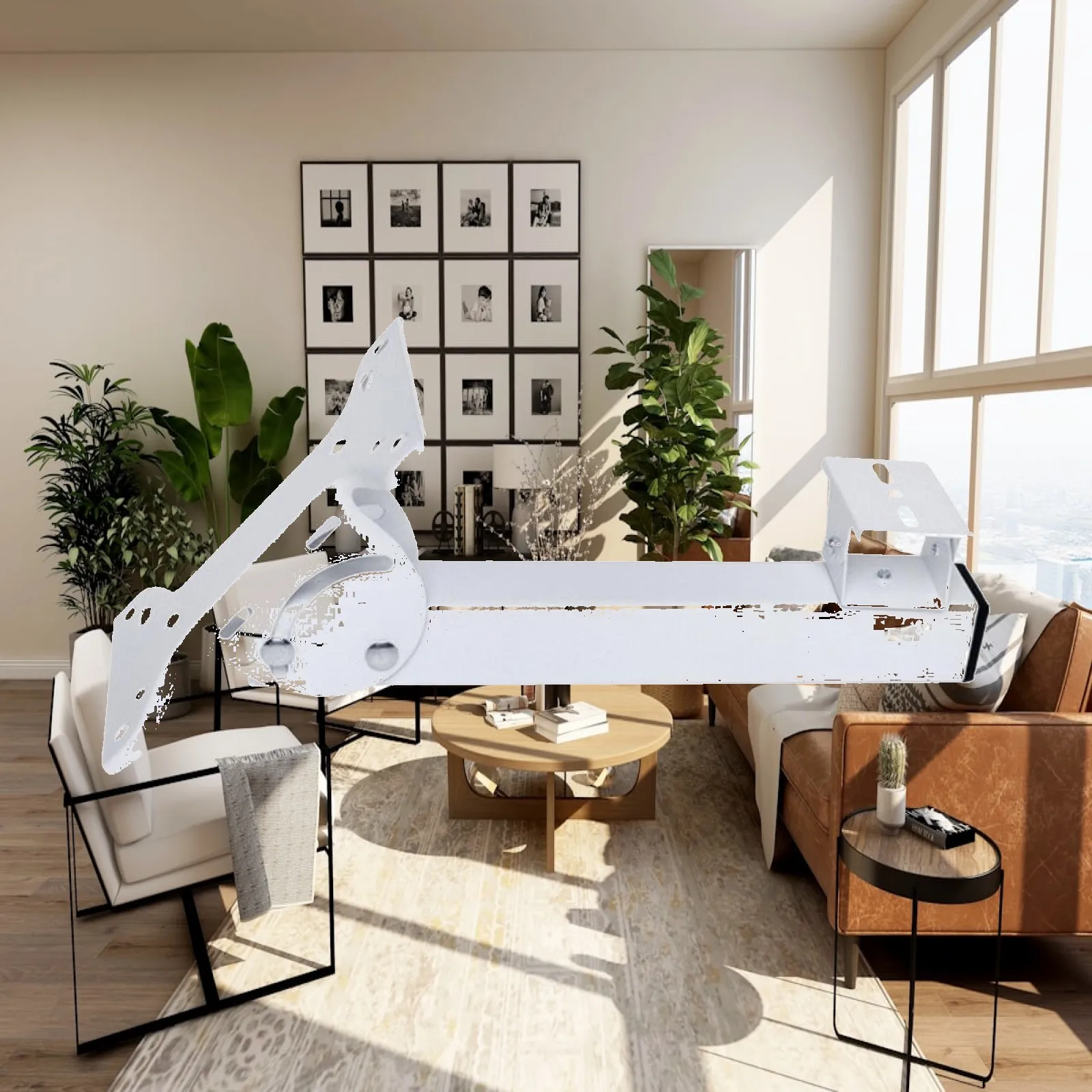 Camera Mounting Bracket with Long Arm Adjustable Security Camera Bracket Hardware Rotatable Sturdy for Ceiling Installation