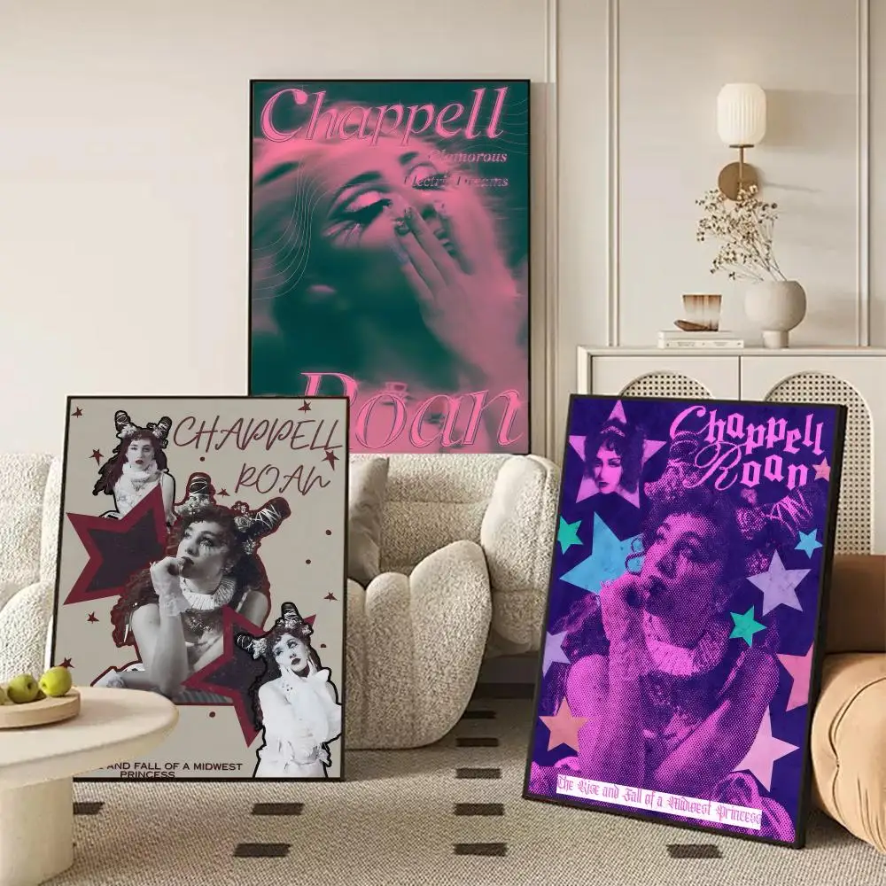 A-American Singer Chappell Roan Poster Canvas painting with prints Home bedroom living room decoration gift