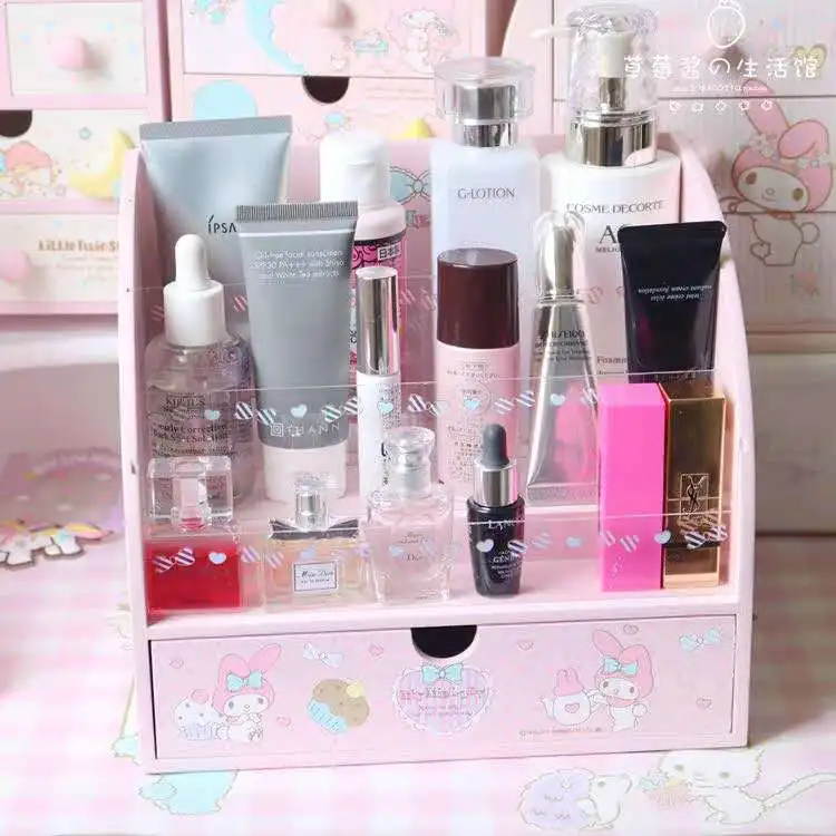 

Wooden Jewelry Box Display Makeup Stand Cute Desktop Organizer Rack Melody Wooden Storage Box Bedroom Organizer CB01334418
