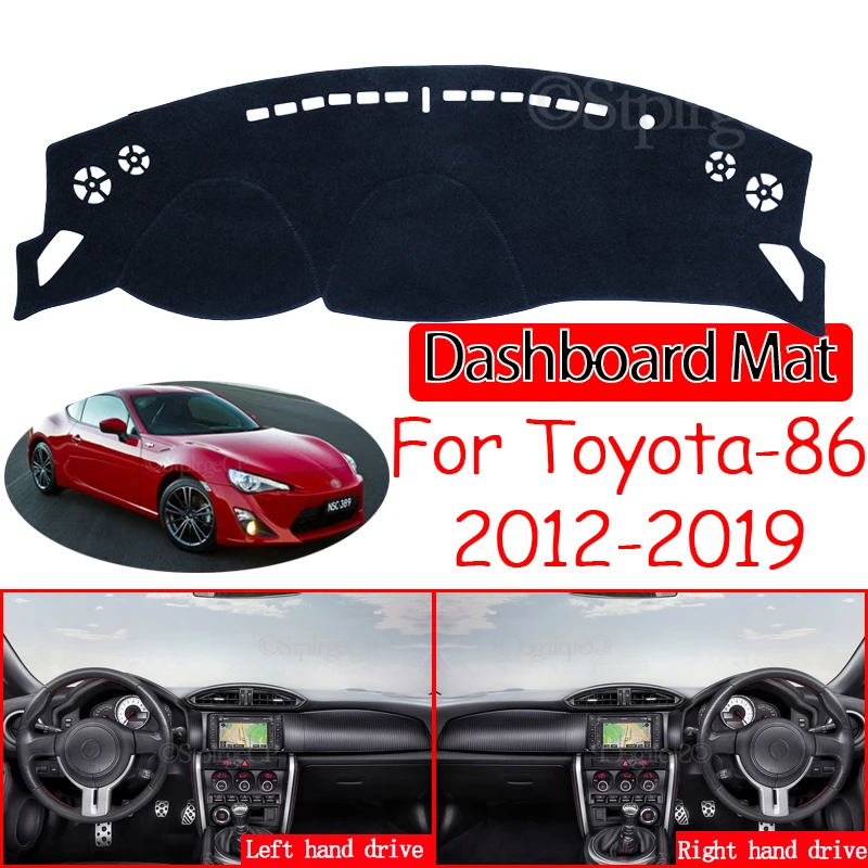 المضادة للانزلاق حصيرة لوحة القيادة داش غطاء الوسادة ظلة داشمات اكسسوارات 2018 لتويوتا 86 GT86 FT86 سليل FR-S سوبارو BRZ 2012 ~ 2019