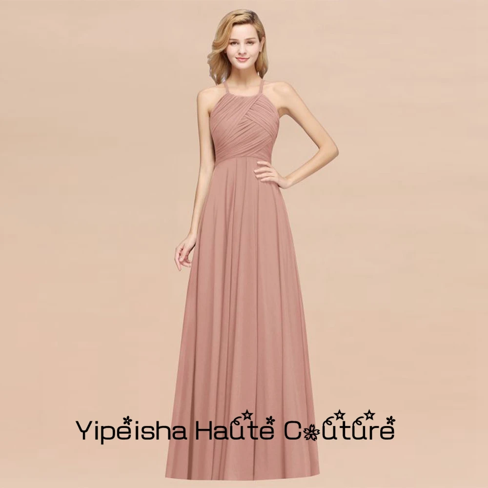 Yipeisha Spaghetti Strap Sheath Bridesmaid Dress  Sleeveless Fashion Women  for Wedding Zipper Back  Party