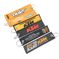 1PC Motorcycle Keychain Textile Embroidery Short Cloth Key Rings For KTM Duke ADV SW RC 125 200 390 690 790 990 Super Adventure